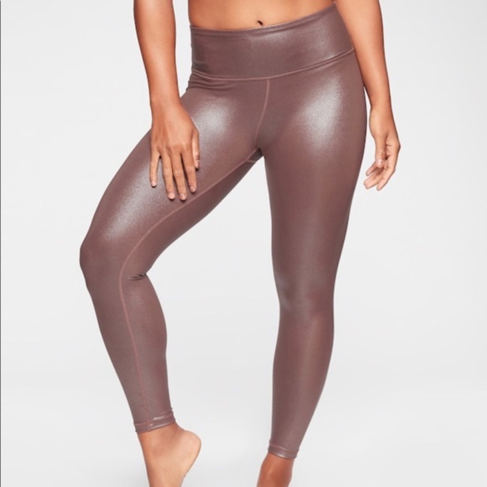 Athleta Elation Coated Shimmer Tight (S)